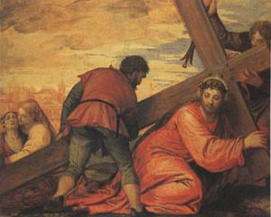Veronese and Studio rJesus Falls under the Weight of the Cross (mk05) oil painting picture